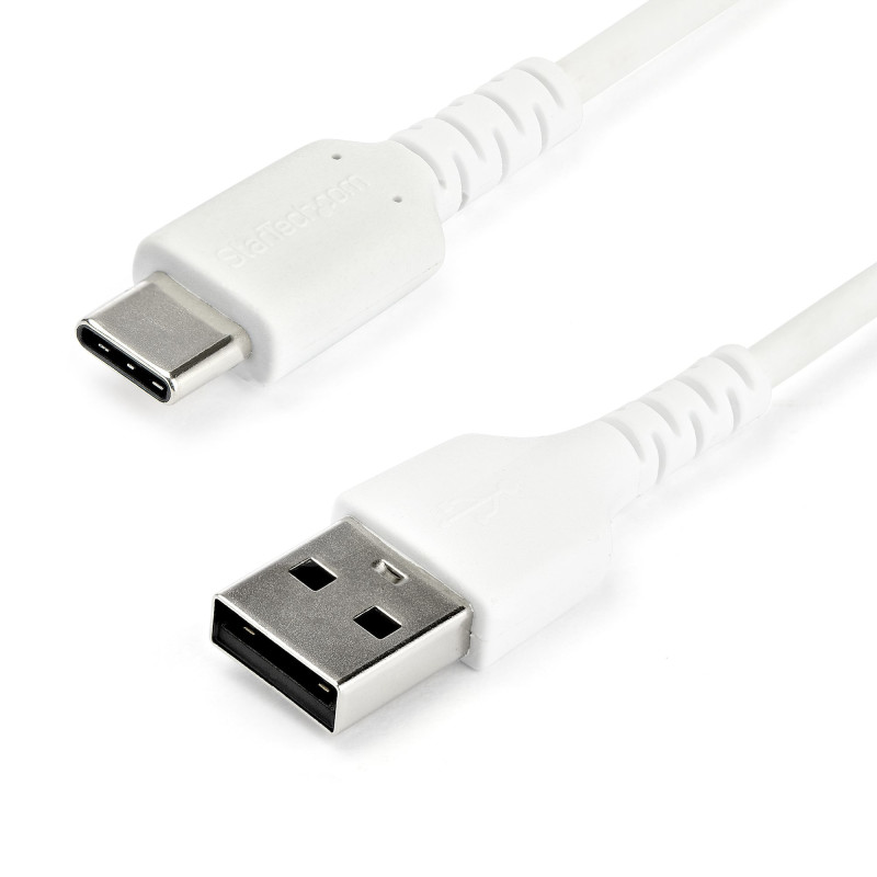 StarTech.com RUSB2AC1MW Cable de Carga USB-A a USB-C de 1m - Cable de Carga Rápida y Sincronización USB 2.0 de Servicio