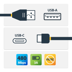 StarTech.com RUSB2AC1MW Cable de Carga USB-A a USB-C de 1m - Cable de Carga Rápida y Sincronización USB 2.0 de Servicio 2