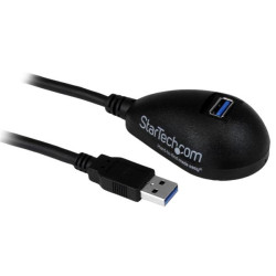 StarTech.com USB3SEXT5DKB Cable de 1,5m de Extensión USB 3.0 SuperSpeed Tipo A - Macho a Hembra, 1,5 m, USB A, USB A, USB 3.2