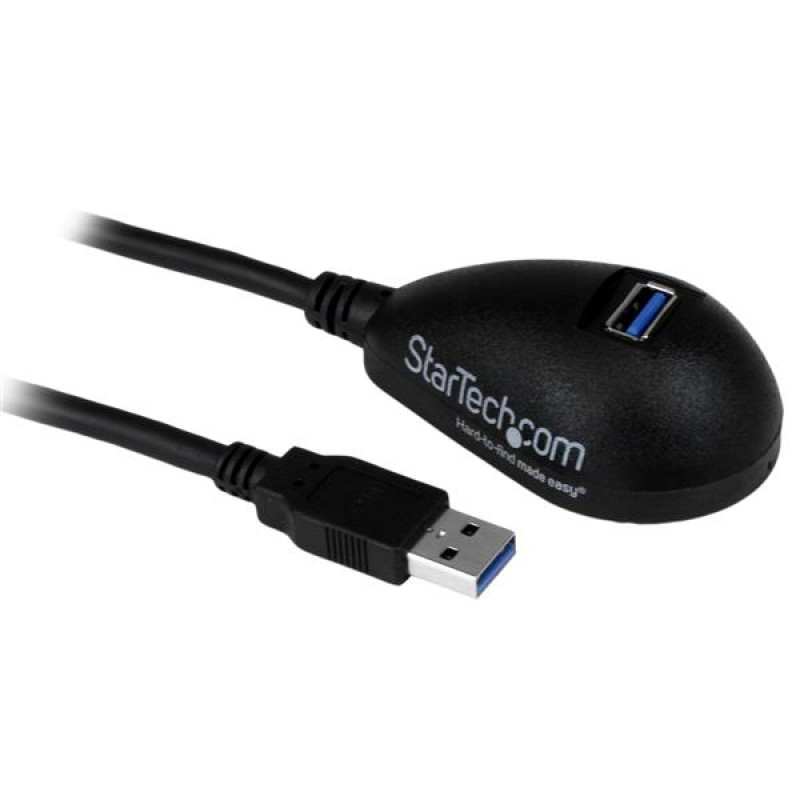 StarTech.com USB3SEXT5DKB Cable de 1,5m de Extensión USB 3.0 SuperSpeed Tipo A - Macho a Hembra, 1,5 m, USB A, USB A, USB 3.2