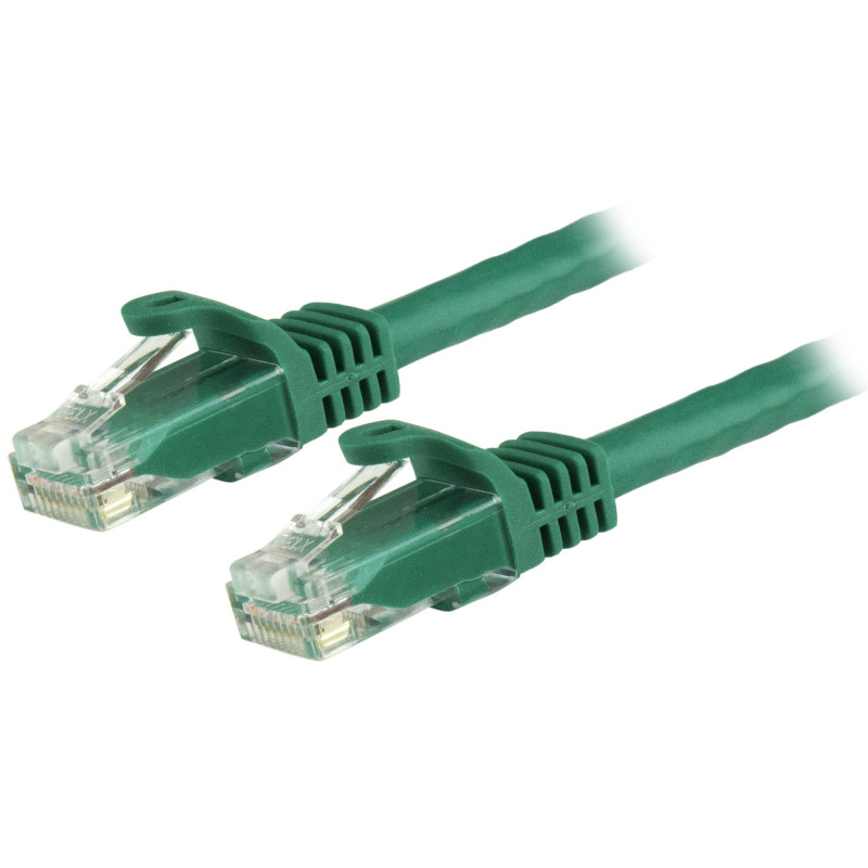 StarTech.com N6PATC3MGN Cable de 3m Verde de Red Gigabit Cat6 Ethernet RJ45 sin Enganche - Snagless, 3 m, Cat6, U/UTP (UTP),
