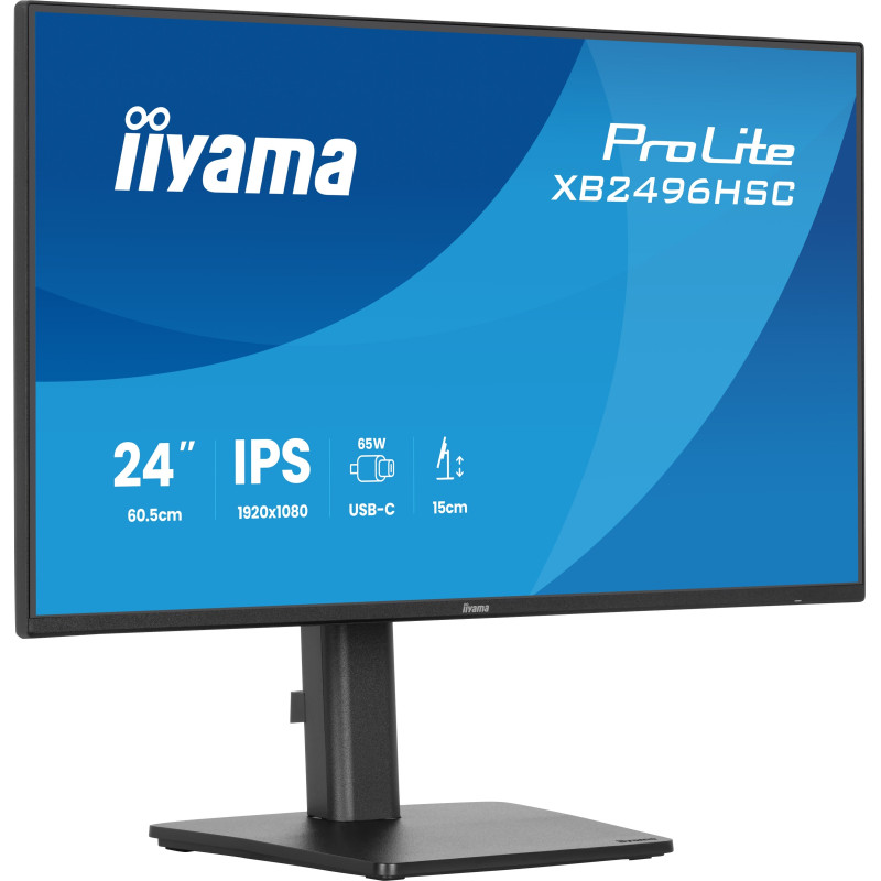iiyama XB2496HSC-B1 ProLite XB2496HSC-B1, 60,5 cm (23.8"), 1920 x 1080 Pixeles, Full HD, LED, 3 ms, Negro