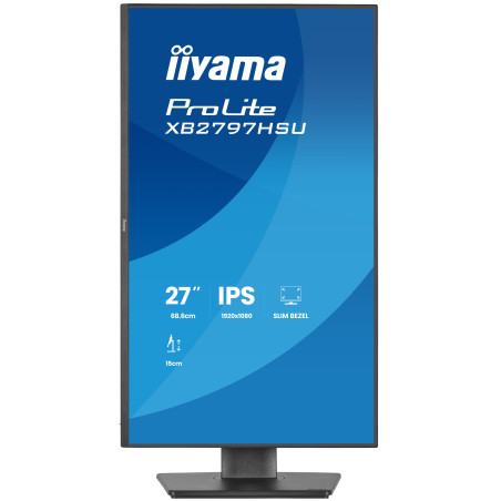 iiyama XB2797HSU-B1 ProLite XB2797HSU-B1, 68,6 cm (27"), 1920 x 1080 Pixeles, Full HD, LED, 4 ms, Negro