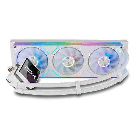 NOX NXHUMMERM360LCDWH Hummer M-360 LCD|Kit RL Magnético ARGB Blanco, Sistema de refrigeración líquida todo en uno, 12 cm,