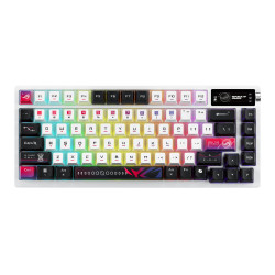 ASUS 90MP044F-BKUA30 ROG Azoth X, 75%, Inalámbrico y alámbrico, USB + RF Wireless + Bluetooth, Interruptor mecánico, LED