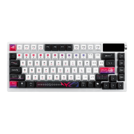 ASUS 90MP044F-BKUA30 ROG Azoth X, 75%, Inalámbrico y alámbrico, USB + RF Wireless + Bluetooth, Interruptor mecánico, LED