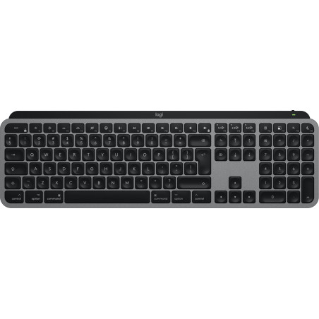 Logitech 920-011637 Master MX Keys S for Mac, Inalámbrico, RF Wireless + Bluetooth, Switch de tecla de tijera, QWERTY, LED,