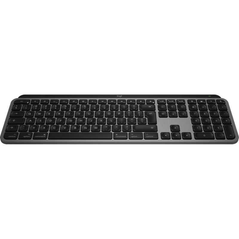 Logitech 920-011637 Master MX Keys S for Mac, Inalámbrico, RF Wireless + Bluetooth, Switch de tecla de tijera, QWERTY, LED,