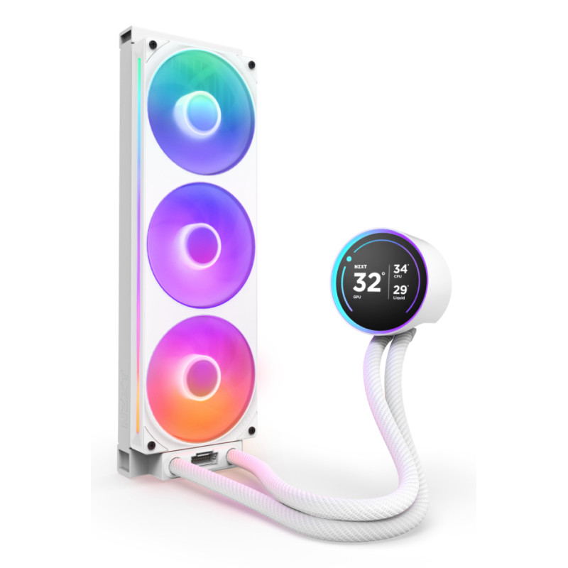NZXT RL-KR36E-W2 Kraken Elite 360 RGB, Sistema de refrigeración líquida todo en uno, 12 cm, Blanco