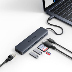 Targus HD4003GL HD4003GL, USB Tipo C, 100 W, 10,100,1000 Mbit/s, IEEE 802.3, IEEE 802.3ab, IEEE 802.3u, Azul, MicroSD 2