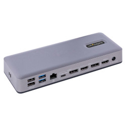 StarTech.com DK31C3MNCRUE Docking Station USB-C 4K30 Triple /4K60 Doble - Modo Alt DP/DP/HDMI - Hub USB de 7 Puertos - PD 3.0 - 2