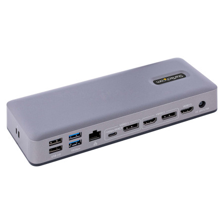 StarTech.com DK31C3MNCRUE Docking Station USB-C 4K30 Triple /4K60 Doble - Modo Alt DP/DP/HDMI - Hub USB de 7 Puertos - PD 3.0 -