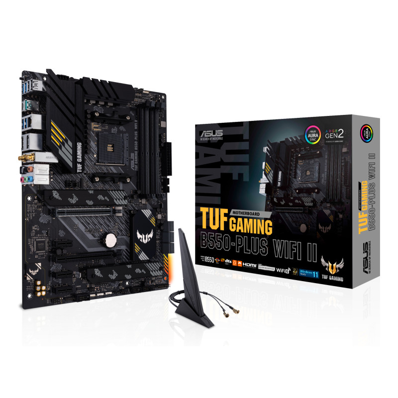 ASUS 90MB19U0-M0EAY0 TUF GAMING B550-PLUS WIFI II, AMD, Zócalo AM4, AMD Ryzen 3000 Series, Zócalo AM4, DDR4-SDRAM, 128 GB