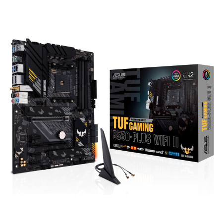 ASUS 90MB19U0-M0EAY0 TUF GAMING B550-PLUS WIFI II, AMD, Zócalo AM4, AMD Ryzen 3000 Series, Zócalo AM4, DDR4-SDRAM, 128 GB
