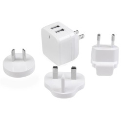 StarTech.com USB2PACWH Cargador de Pared USB de 2 Puertos para Tablets Smartphones - Cargador Blanco de Alta Potencia para