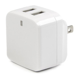 StarTech.com USB2PACWH Cargador de Pared USB de 2 Puertos para Tablets Smartphones - Cargador Blanco de Alta Potencia para 2