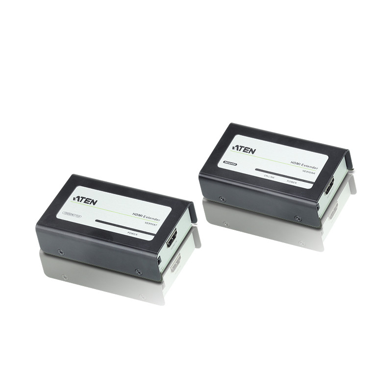 ATEN VE800A-AT-G Extensor HDMI sobre Cat 5 (1080p a 40 m), 1920 x 1080 Pixeles, Receptor AV, 3 m, Alámbrico, Negro, HDCP
