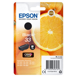 Epson C13T33314012 Oranges Singlepack Black 33 Claria Premium Ink, Rendimiento estándar, Negro, Tinta a base de pigmentos, 6,4