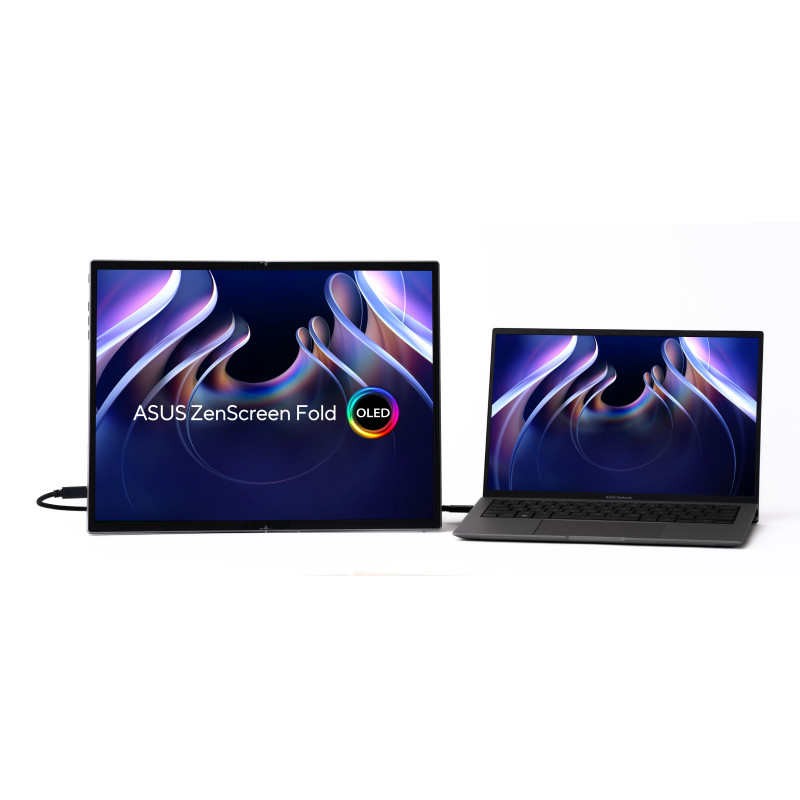 ASUS 90LM09EV-B01170 ZenScreen Fold OLED MQ17QH, 43,9 cm (17.3"), 2560 x 1920 Pixeles, Quad HD, OLED, 0,2 ms, Plata