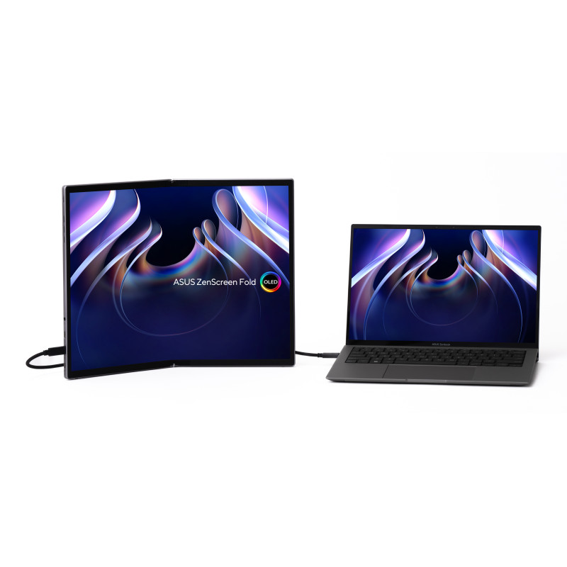 ASUS 90LM09EV-B01170 ZenScreen Fold OLED MQ17QH, 43,9 cm (17.3"), 2560 x 1920 Pixeles, Quad HD, OLED, 0,2 ms, Plata