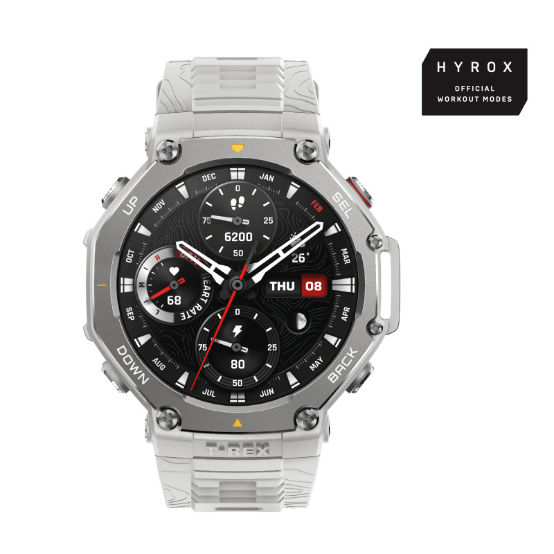 Amazfit W2322GL6N T-Rex 3, 3,81 cm (1.5"), AMOLED, Pantalla táctil, 32 GB, GPS (satélite), 68,3 g