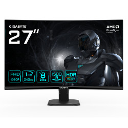GIGABYTE GS27FC2 EU GS27FC2 Monitor Gaming Curvo 27" FHD - 1920 x 1080, 240Hz, 1ms, 350 cd/m², HDR Ready, HDMI 2.0,