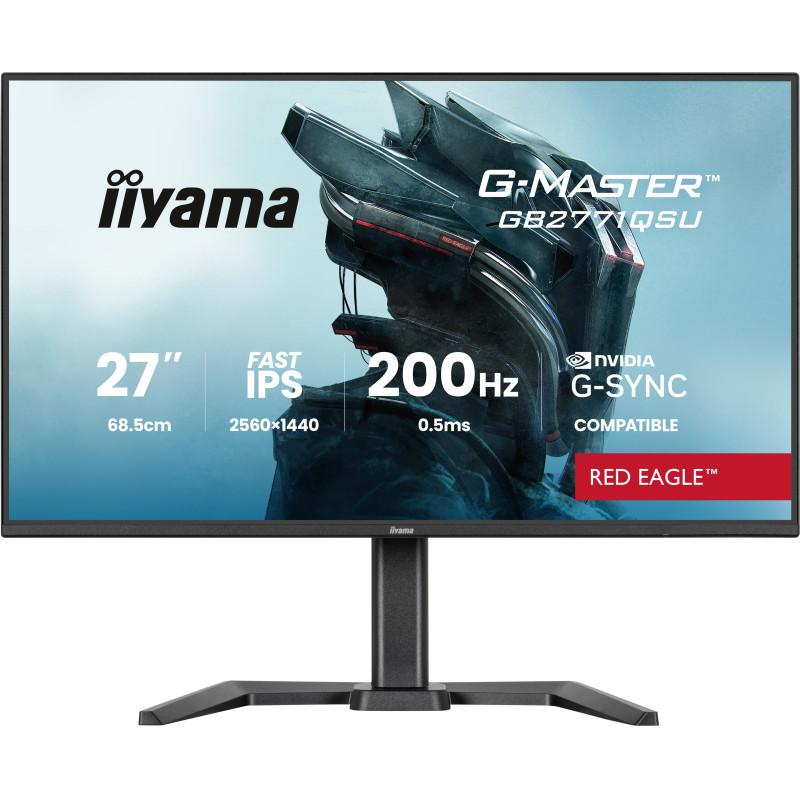 iiyama GB2771QSU-B1 G-MASTER GB2771QSU-B1, 68,6 cm (27"), 2560 x 1440 Pixeles, Wide Quad HD, Negro