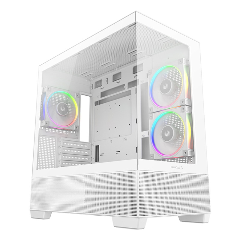 DeepCool R-CG380-WHAGM3-G CG380 3F WH, Midi Tower, PC, Blanco, ITX, micro ATX, Acrilonitrilo butadieno estireno (ABS), SPCC,