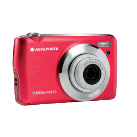 AgfaPhoto DC8200RD Compact Realishot DC8200, 18 MP, 4896 x 3672 Pixeles, CMOS, 8x, Full HD, Rojo