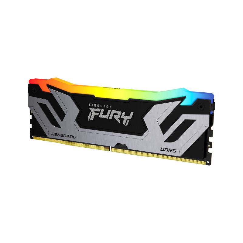 Kingston Technology KF584CU40RSA-24 FURY 24GB 8400MT/s DDR5 CL40 CUDIMM Renegade RGB Silver XMP, 24 GB, 1 x 24 GB, DDR5,