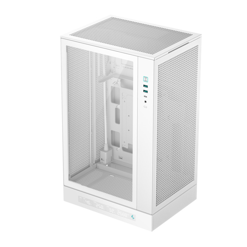 DeepCool R-CH270-WHNDM0-G-1 CH270 Digital WH, Mini Tower, PC, Blanco, micro ATX, Mini-ITX, Acrilonitrilo butadieno estireno