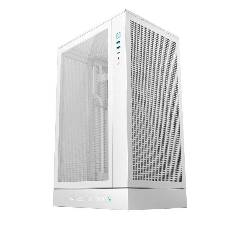 DeepCool R-CH270-WHNDM0-G-1 CH270 Digital WH, Mini Tower, PC, Blanco, micro ATX, Mini-ITX, Acrilonitrilo butadieno estireno