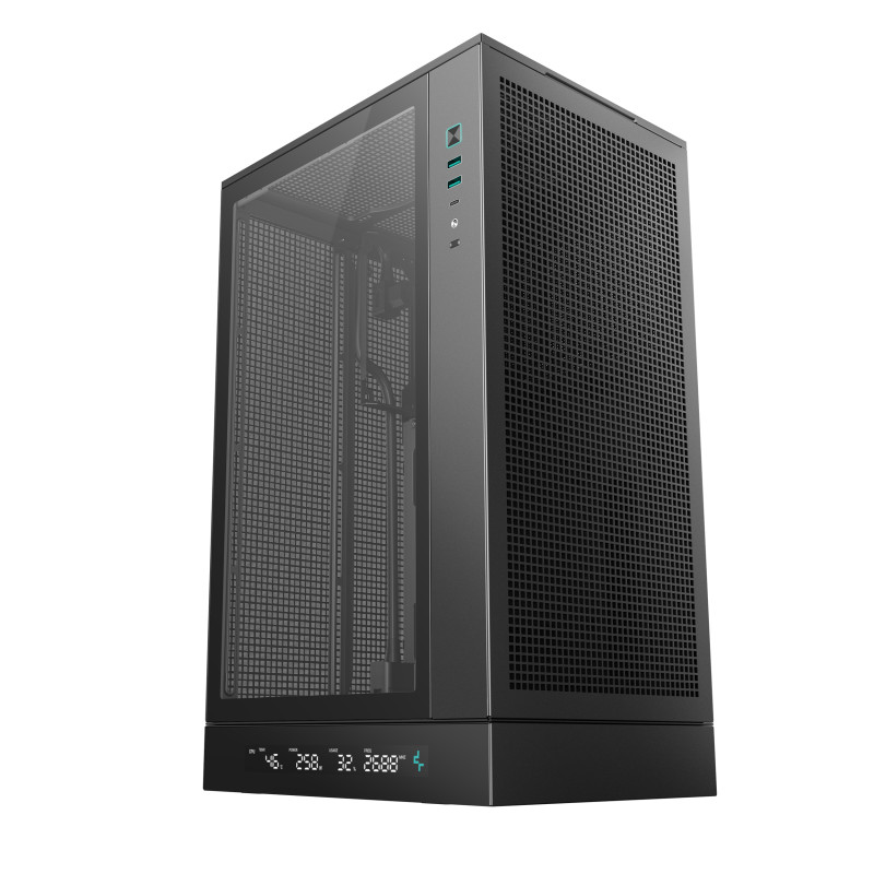 DeepCool R-CH270-BKNDM0-G-1 CH270 Digital, Mini Tower, PC, Negro, micro ATX, Mini-ITX, Acrilonitrilo butadieno estireno (ABS),