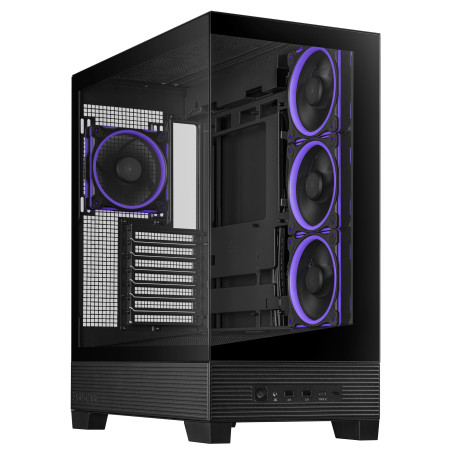 ASUS 90DC00R0-B19000 A31 Plus TG ARGB BLACK, Midi Tower, PC, Negro, ATX, micro ATX, Mini-ITX, Metal, Juego