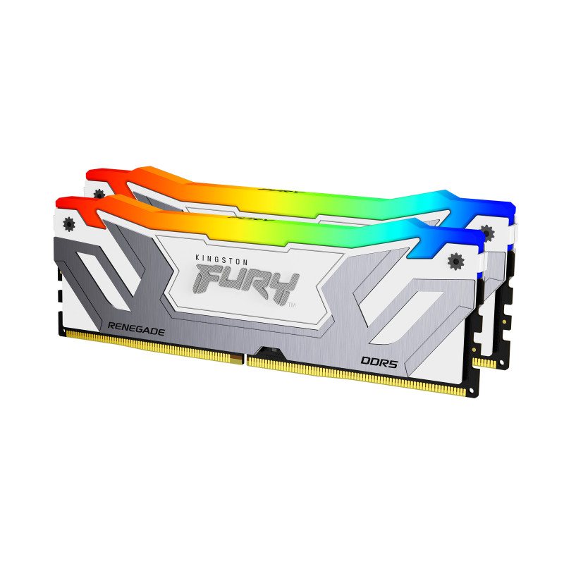 Kingston Technology KF584CU40RWAK2-48 FURY 48GB 8400MT/s DDR5 CL40 CUDIMM (Kit de 2) Renegade RGB Blanco XMP, 48 GB, 2 x 24 GB,