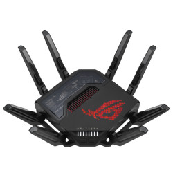 ASUS 90IG08F0-MO9A0V ROG Rapture GT-BE98, Wi-Fi 7 (802.11be), Quad-band (2.4 GHz / 5 GHz-1 / 5 GHz-2 / 6 GHz), Ethernet, Negro,