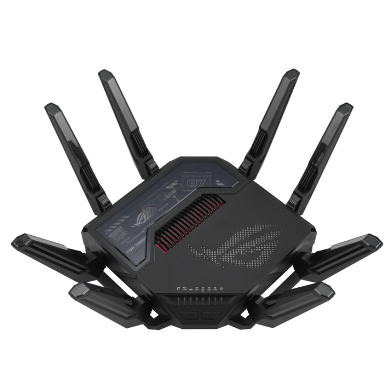 ASUS 90IG08F0-MO9A0V ROG Rapture GT-BE98, Wi-Fi 7 (802.11be), Quad-band (2.4 GHz / 5 GHz-1 / 5 GHz-2 / 6 GHz), Ethernet, Negro,