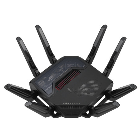ASUS 90IG08F0-MO9A0V ROG Rapture GT-BE98, Wi-Fi 7 (802.11be), Quad-band (2.4 GHz / 5 GHz-1 / 5 GHz-2 / 6 GHz), Ethernet, Negro,