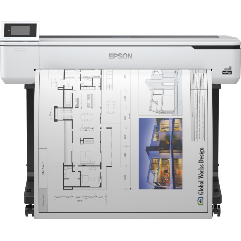 Epson C11CF12301A0 SureColor SC-T5100 - Wireless Printer (with Stand), Inyección de tinta, 2400 x 1200 DPI, ESC/P-R, HP-GL/2,
