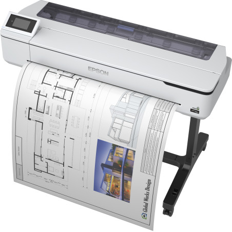 Epson C11CF12301A0 SureColor SC-T5100 - Wireless Printer (with Stand), Inyección de tinta, 2400 x 1200 DPI, ESC/P-R, HP-GL/2,