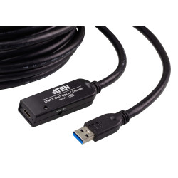 ATEN UE331C-AT-G Cable extensor USB 3.2 de 1.ª generación de 10 m, 10 m, USB A, USB C, USB 3.2 Gen 1 (3.1 Gen 1), 5 Gbit/s, 2