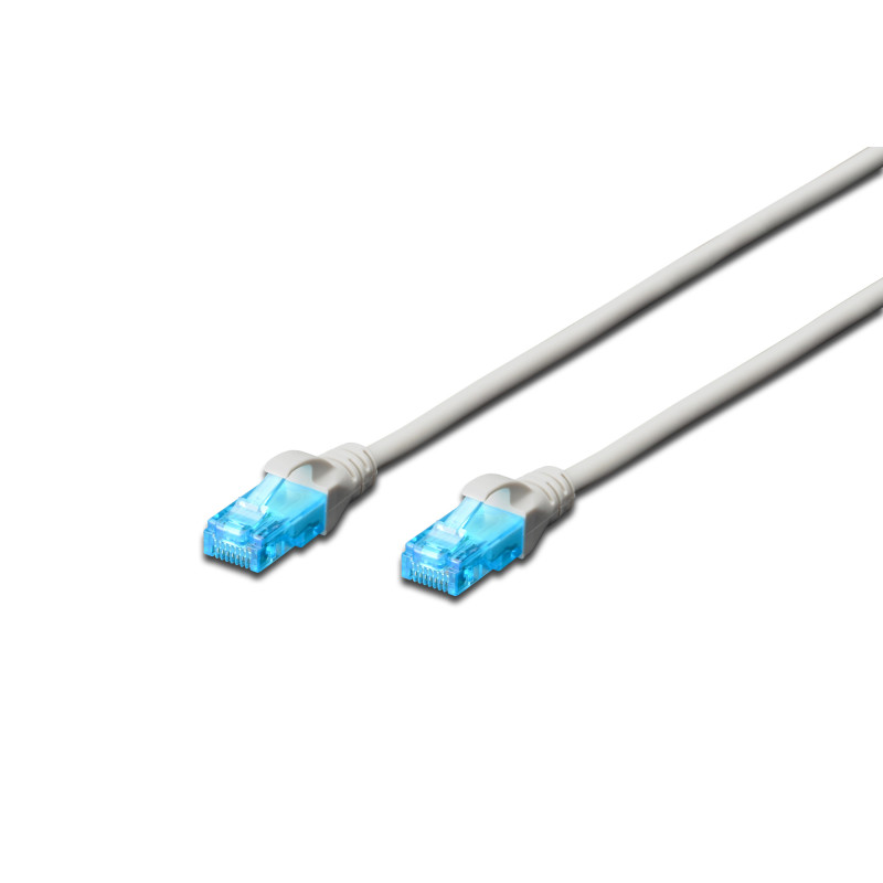 Digitus DK-1511-030 Cable de conexión CAT 5e U/UTP, 3 m, Cat5e, U/UTP (UTP), RJ-45, RJ-45, Gris