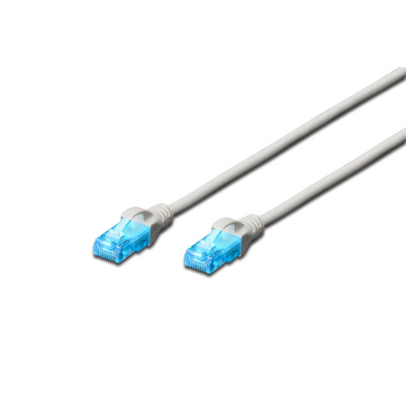 Digitus DK-1511-030 Cable de conexión CAT 5e U/UTP, 3 m, Cat5e, U/UTP (UTP), RJ-45, RJ-45, Gris