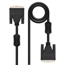 Nanocable 10.15.0805 5m DVI/DVI, 5 m, DVI, DVI, Macho, Macho, Negro