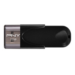 PNY FD32GATT4-EF Attaché 4 2.0 32GB, 32 GB, USB tipo A, 2.0, 25 MB/s, Tapa, Negro