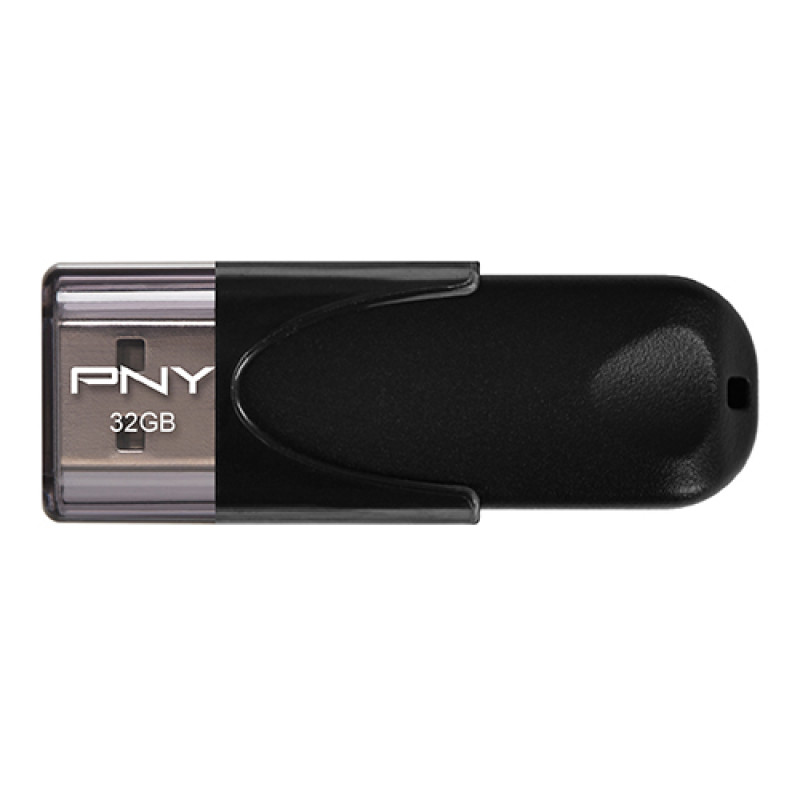 PNY FD32GATT4-EF Attaché 4 2.0 32GB, 32 GB, USB tipo A, 2.0, 25 MB/s, Tapa, Negro