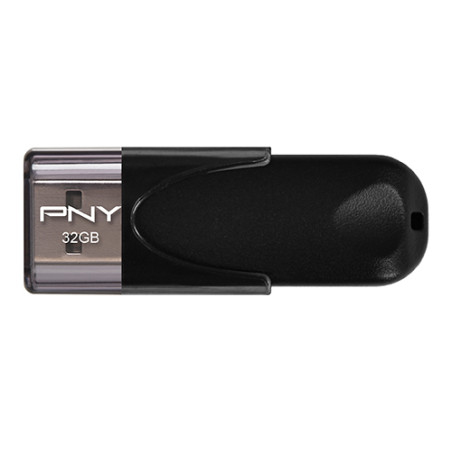 PNY FD32GATT4-EF Attaché 4 2.0 32GB, 32 GB, USB tipo A, 2.0, 25 MB/s, Tapa, Negro