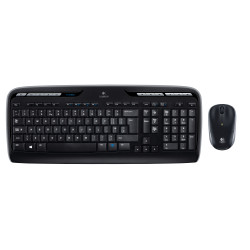 Logitech 920-003989 Wireless Combo MK330, Completo (100%), Inalámbrico, USB, QWERTY, Negro, Ratón incluido