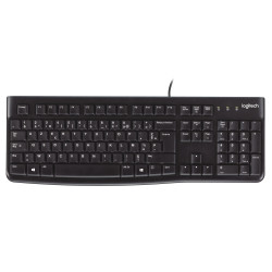 Logitech 920-002515 Keyboard K120 for Business, Completo (100%), Alámbrico, USB, AZERTY, Negro