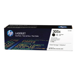 HP CE410XD Pack de ahorro de 2 cartuchos de tóner original LaserJet 305X de alta capacidad negro, 8000 páginas, Negro, 2